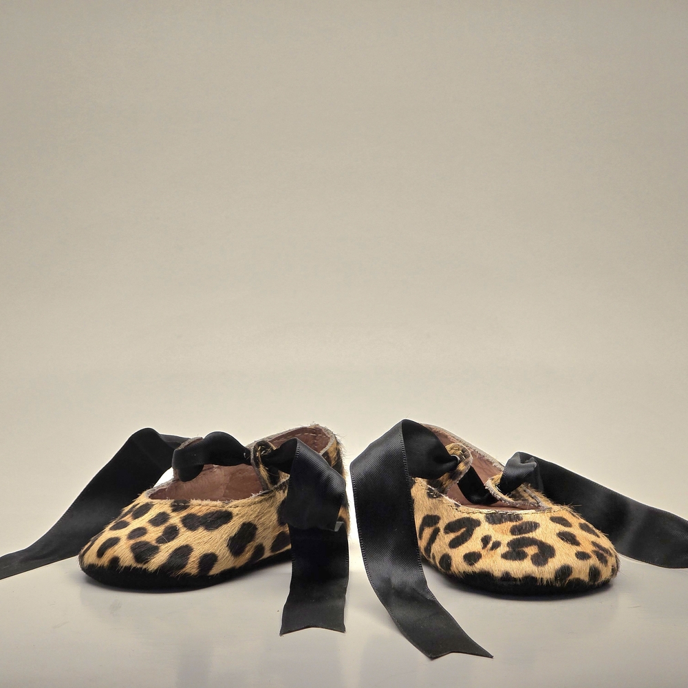 Ralph Lauren Leopard Haircalf Briley with Back Ribnon, With Original Box